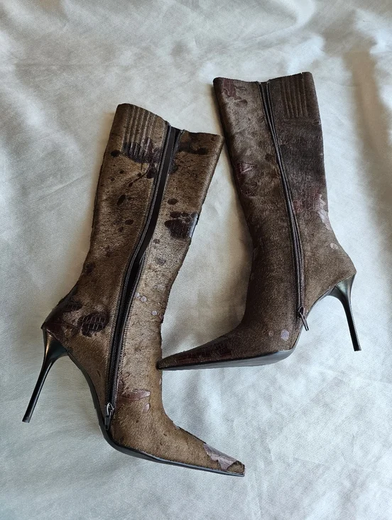 Jeffrey Campbell Proposal Boots in in Brown Croc Sz 6.5 - Picture 16 of 16